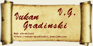 Vukan Gradinski vizit kartica